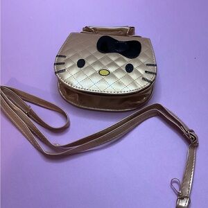 Gold Quilted Crossbody Bag